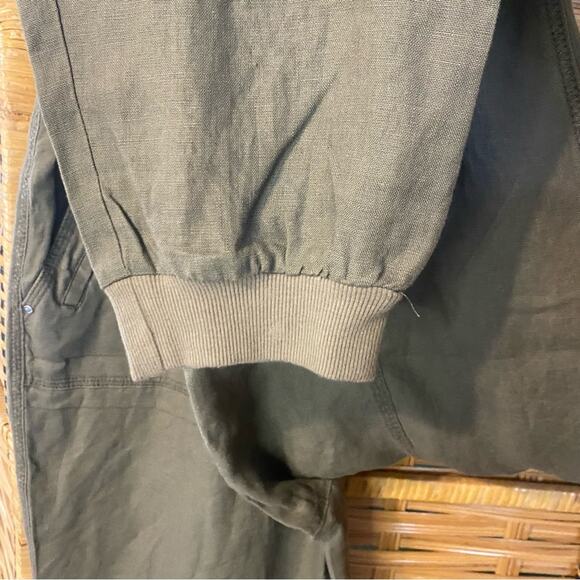 INC International Concepts 100% linen Green Joggers with Elastic Waistband - Picture 6 of 8